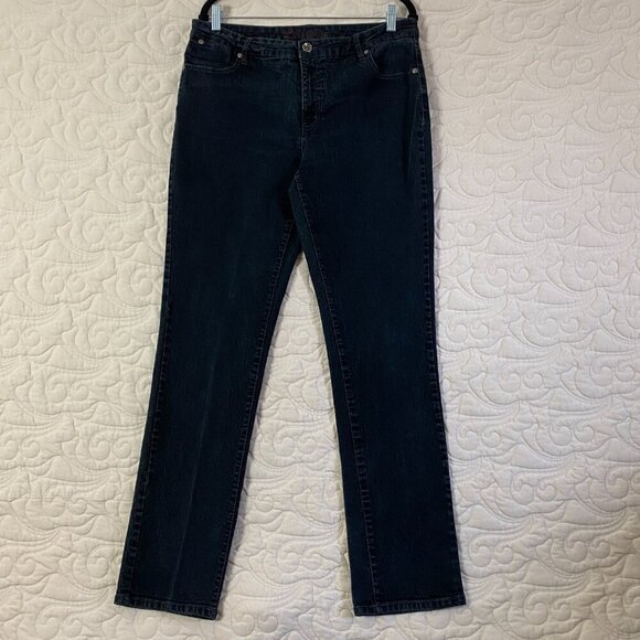 Lois Denim Long Black Jeans Size 34 Straight Leg - Picture 2 of 10